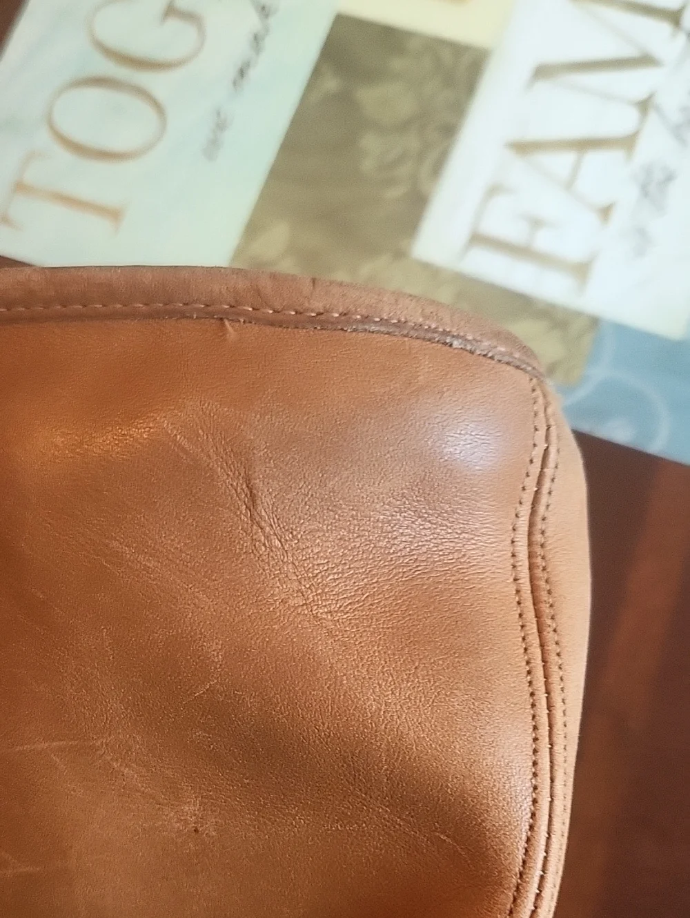 Tan Leather Crossbody Coach Purse - Smooth Finish - Picture 5 of 13